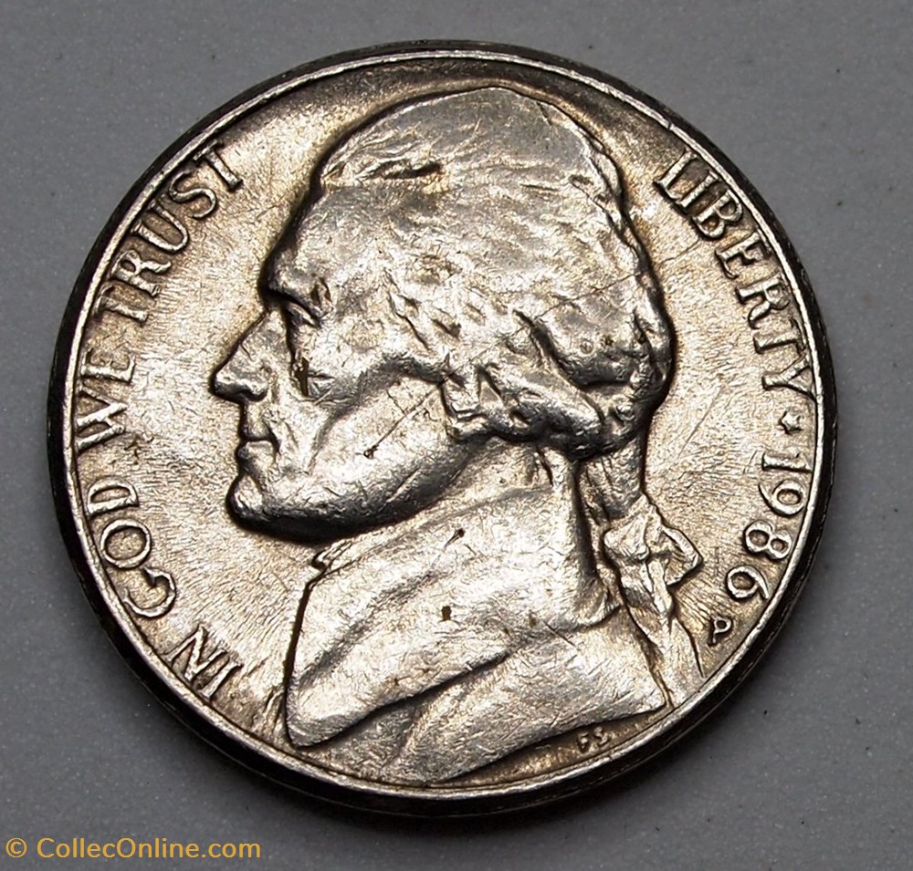 5 cents - 1986 P monnaie monde etat uni 5 cents 1986 p