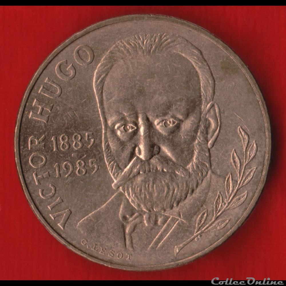 monnaies monde france 10 francs victor hugo 1985