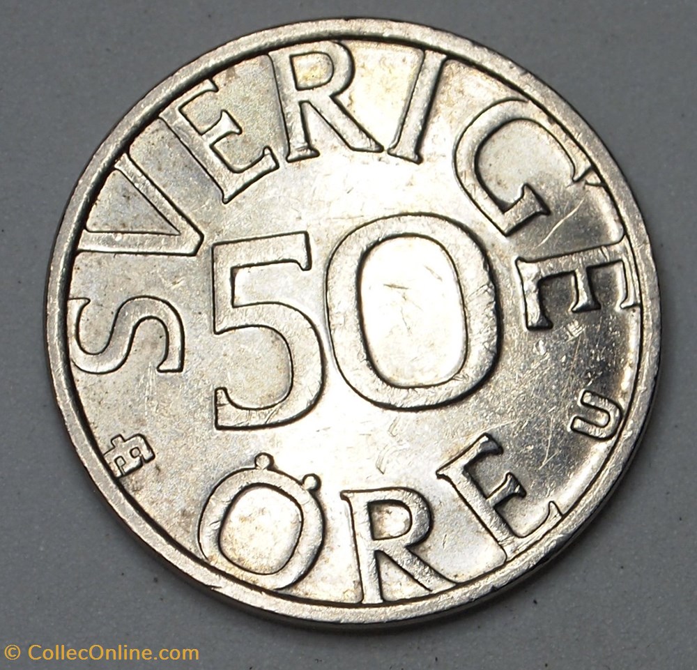 50 ore - 1983 U monnaies monde suede 50 ore 1983 u