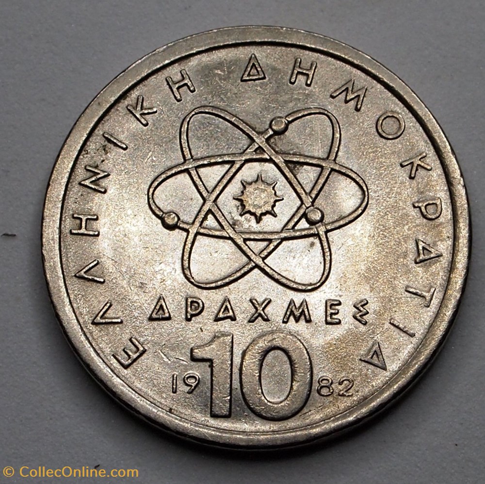10 Drachmes - 1982 monnaies monde grece 10 drachmes 1982
