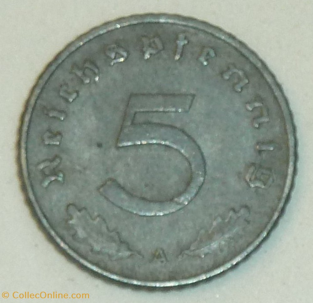 5 Pfennig - 1941 A monnaies monde allemagne 5 pfennig 1941 a