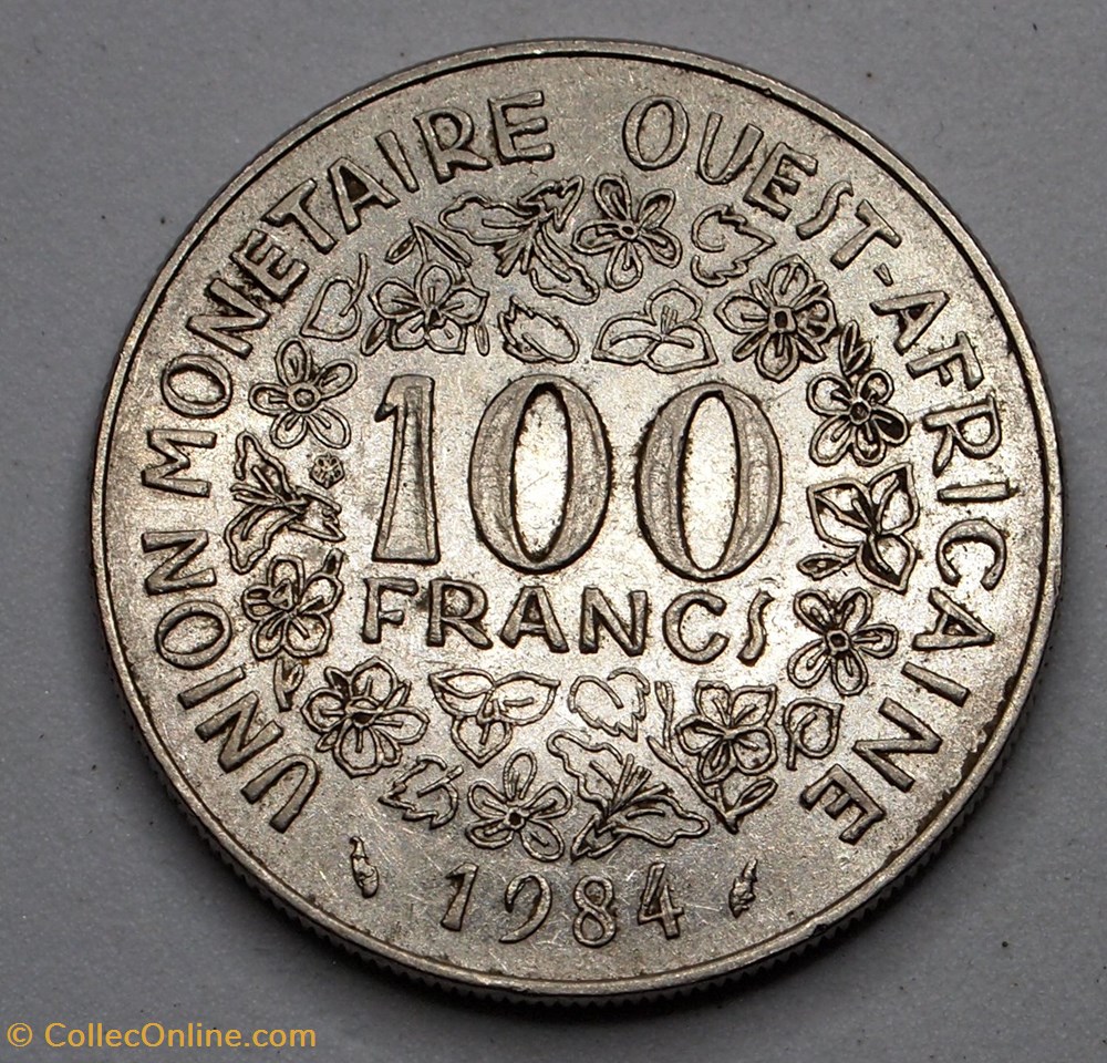 100 Francs - 1984 monnaies monde banque centrale etats de l afrique ouest 100 francs 1984