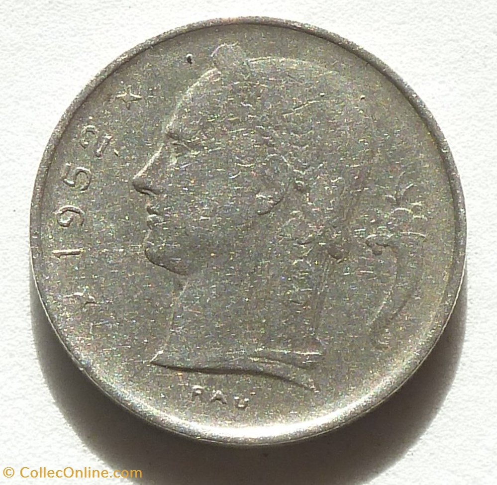 monnaies monde belgique 1 franc 1952