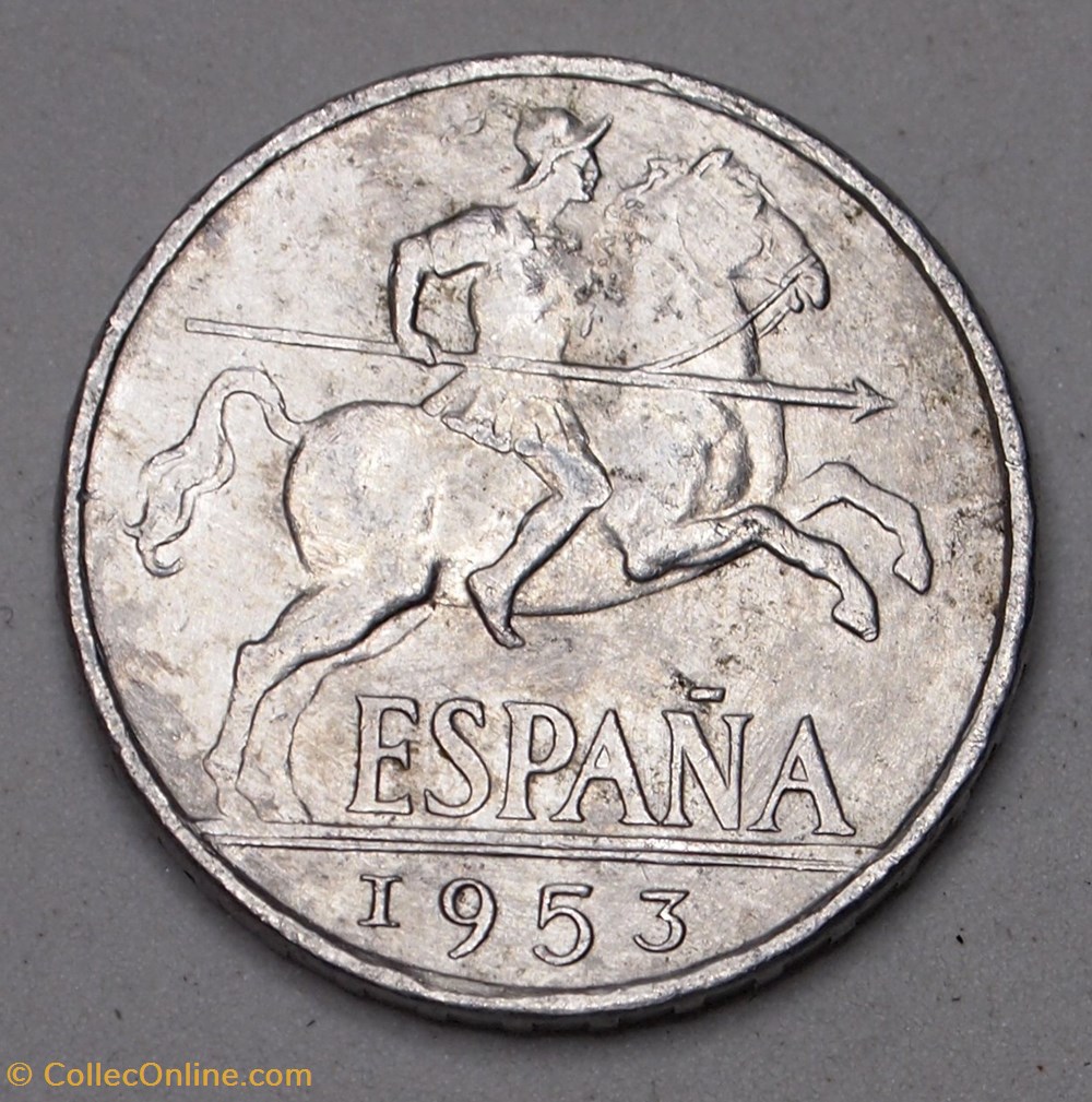 10 Cents - 1953 monnaies monde espagne 10 cents 1953