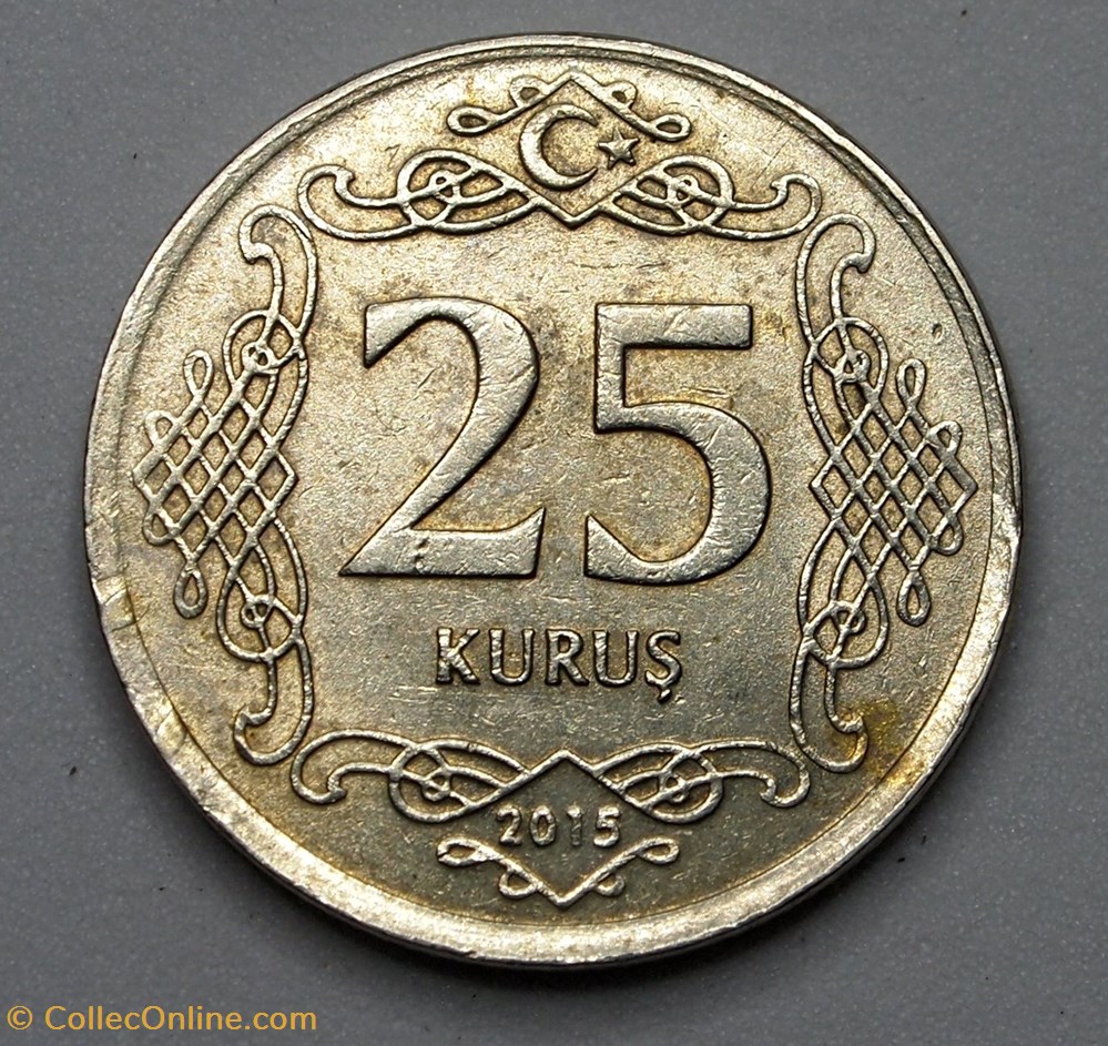 25 Kurus - 2015 monnaies monde turquie 25 kurus 2015