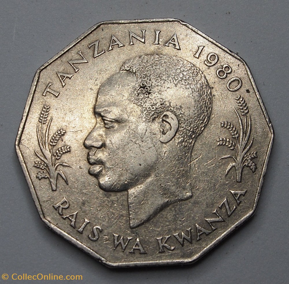 monnaies monde tanzanie 5 shilingi 1980