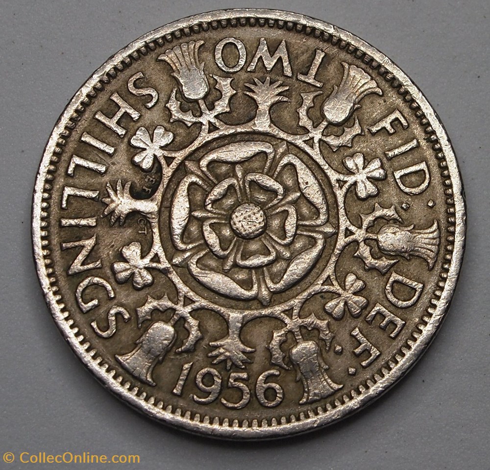 monnaies monde royaume uni 2 shillings 1956