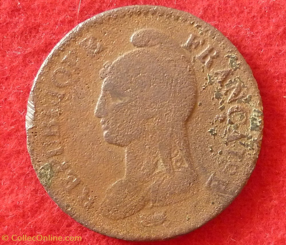 Consulat / Directoire - Un décime Dupré - AN 7 - 1798-99 - Lille monnaies monde france consulat directoire un decime dupre an 7 1798 99 lille