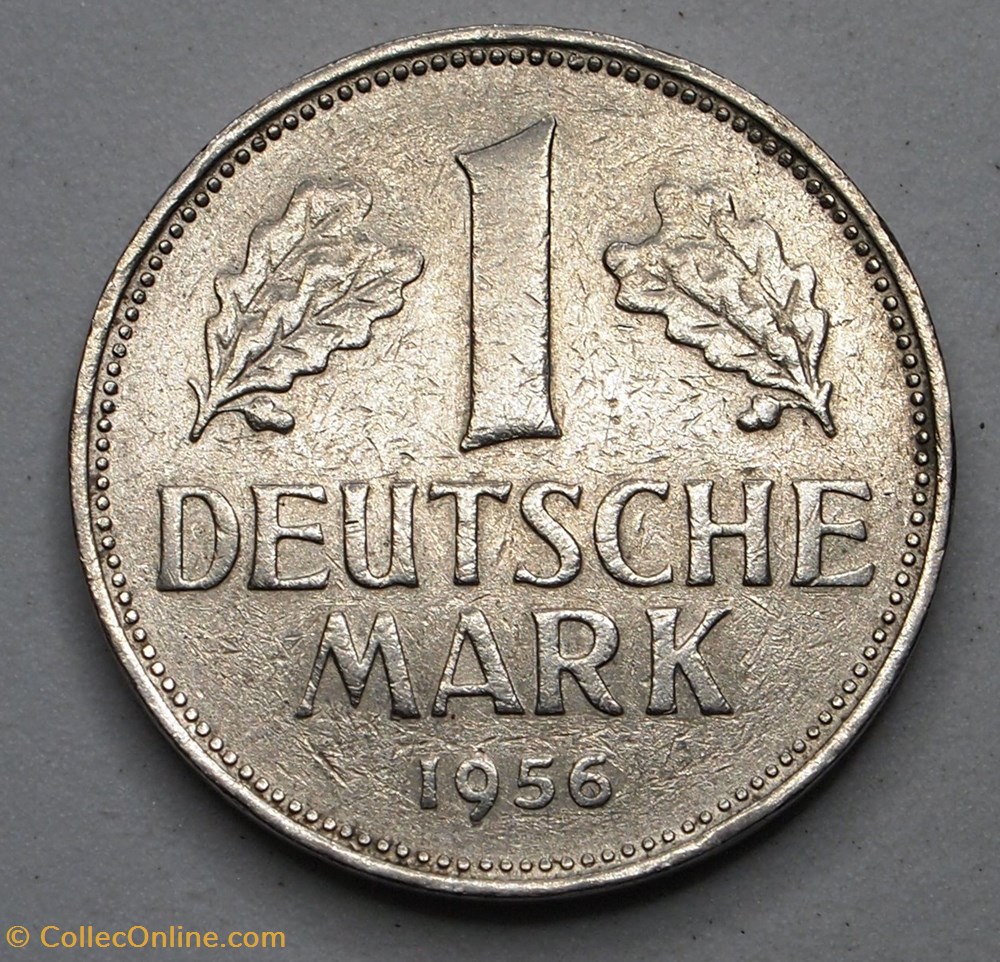 1 Mark - 1956 F monnaies monde allemagne 1 mark 1956 f