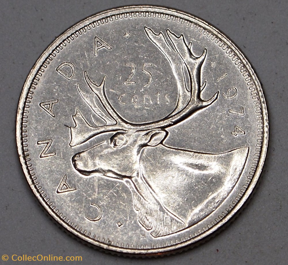 25 Cents - 1974 monnaies monde canada 25 cents 1974