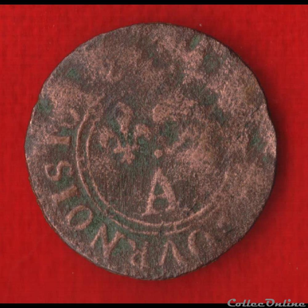 monnaies europe medievale france feodales principaute arches charleville 1652 denier tournois