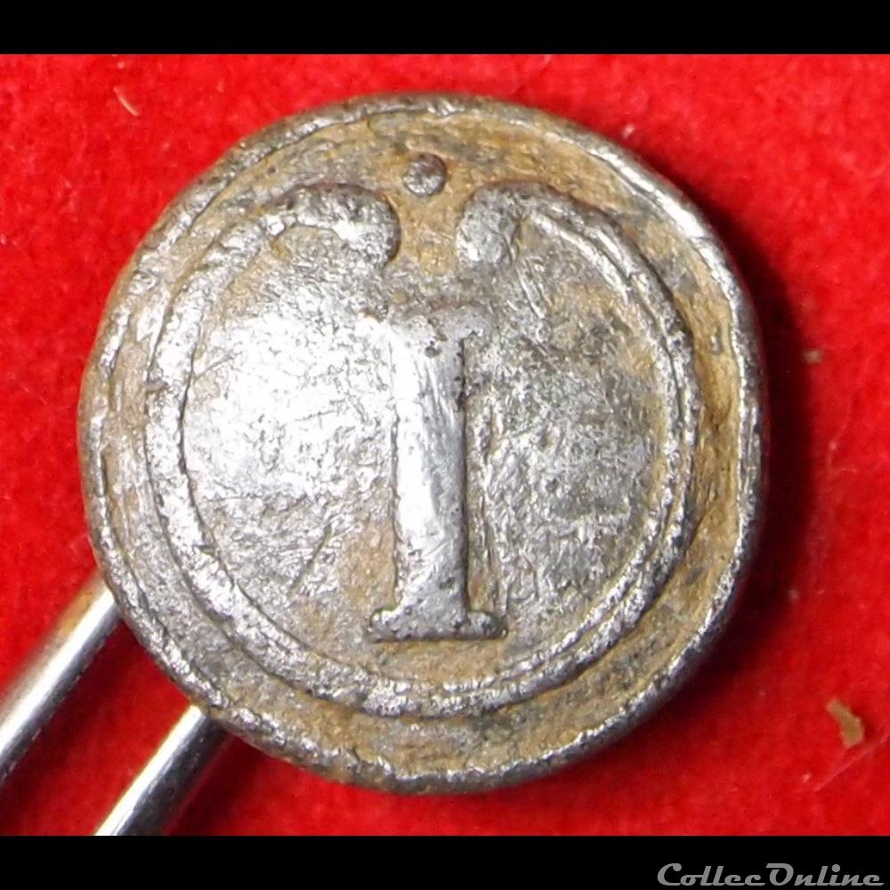 vetements et accessoires boutons militaires 1 ere legion de ain 1815 1820