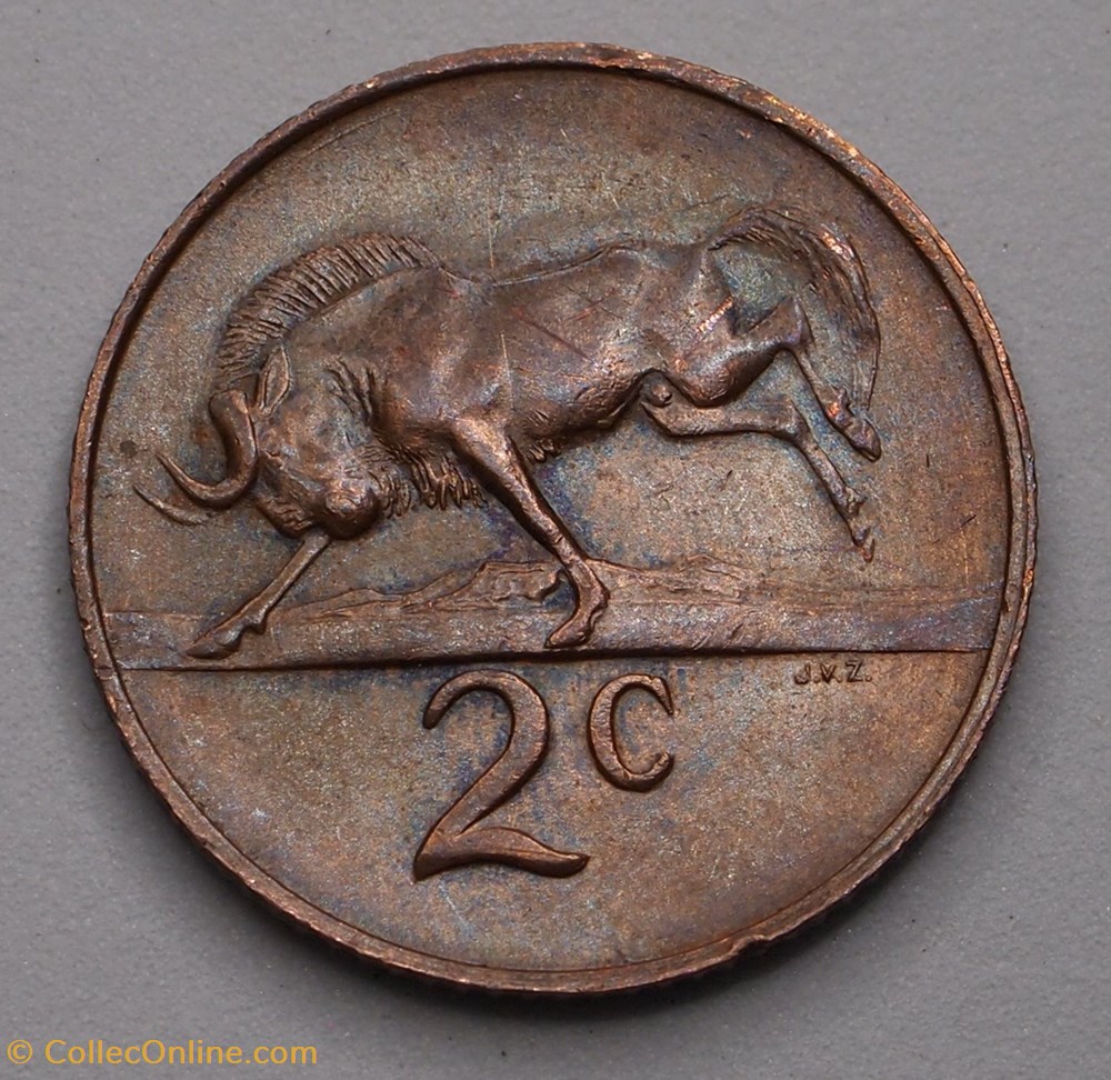 2 Cents - 1966 monnaie monde afrique du sud 2 cents 1966
