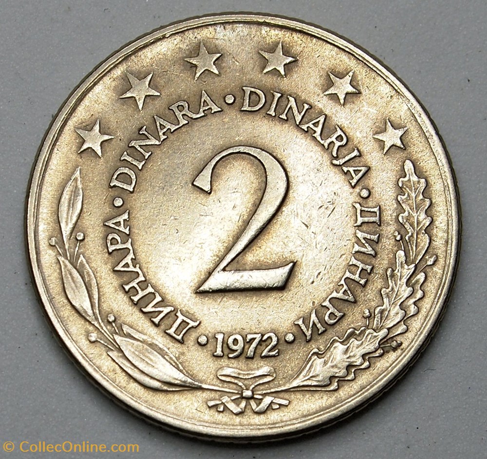 2 Dinars - 1972 monnaies monde yougoslavie 2 dinars 1972