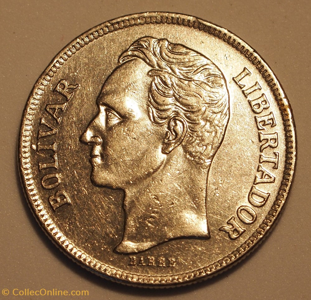 monnaies monde venezuela 5 bolivars 1977