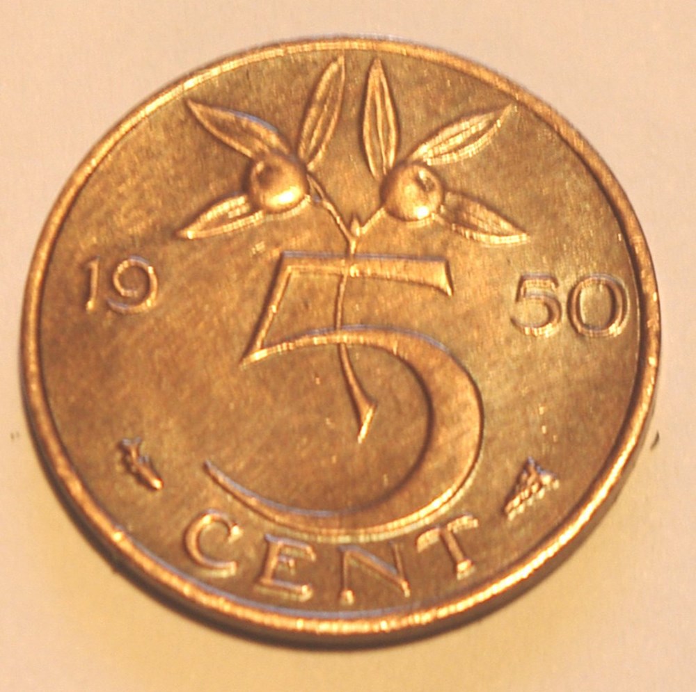 5 Cents - 1950 monnaies monde pays bas 5 cents 1950