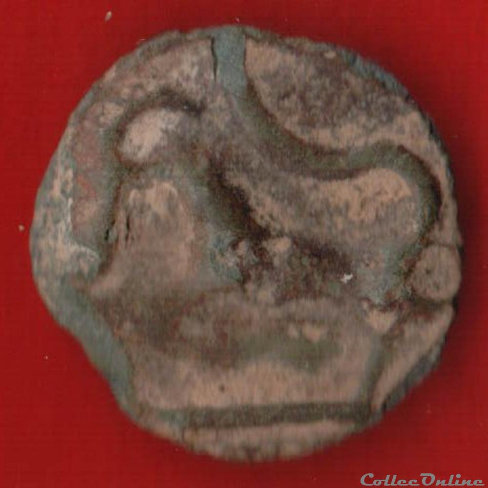 Sequanes - Potin à la grosse tête casquée monnaies antiques celtes sequanes potin a la grosse tete casquee