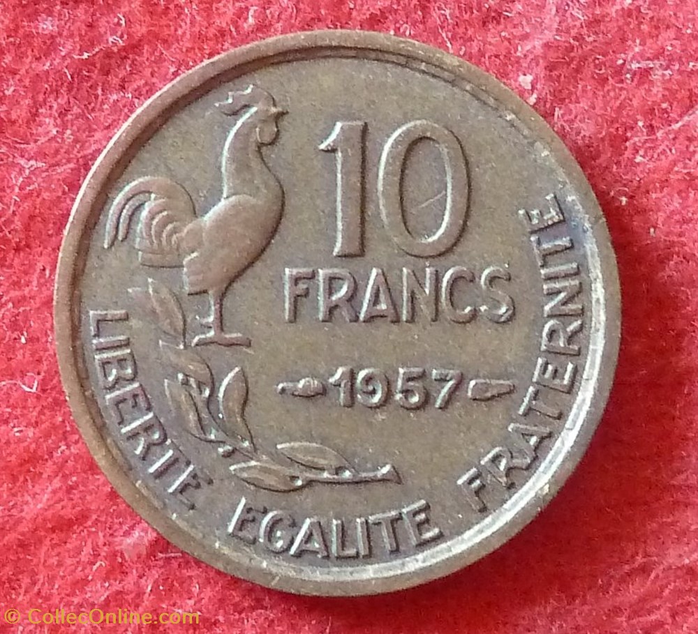 Guiraud - 10 Francs - 1957 monnaies monde france guiraud 10 francs 1957