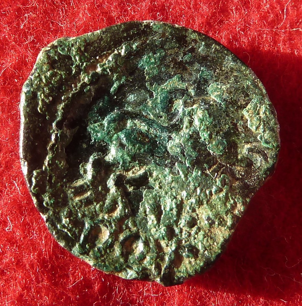 monnaies antiques celtes meldes bronze roveca classe iv au lion