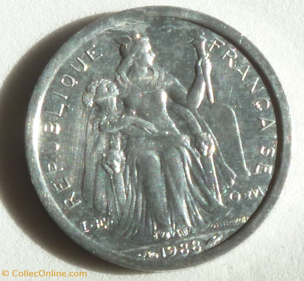 monnaies monde nouvelle caledonie 1 franc 1988