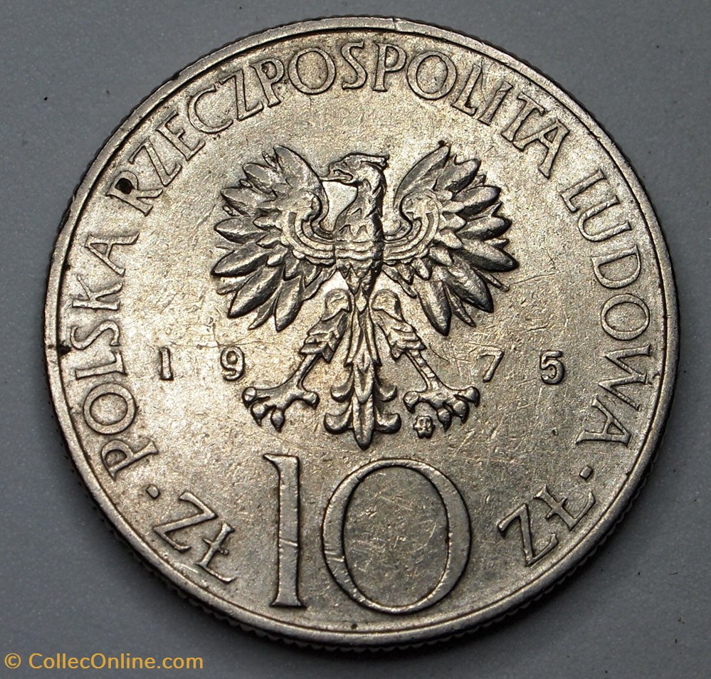 10 Zlotych - 1975 MW monnaies monde pologne 10 zlotych 1975 mw
