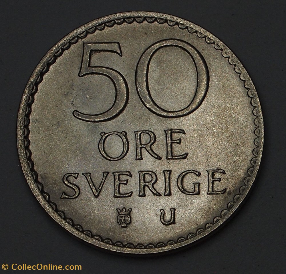 50 ore - 1972 U monnaies monde suede 50 ore 1972 u