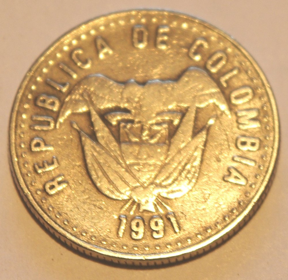 monnaies monde colombie 50 pesos 1991
