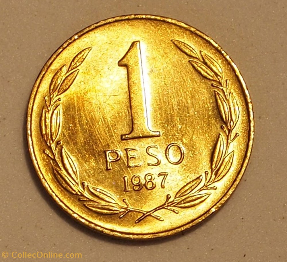 1 Pesos - 1987 So monnaies monde chili 1 pesos 1987 so