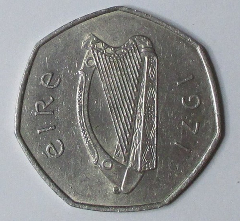 monnaies monde irlande 50 pence 1971
