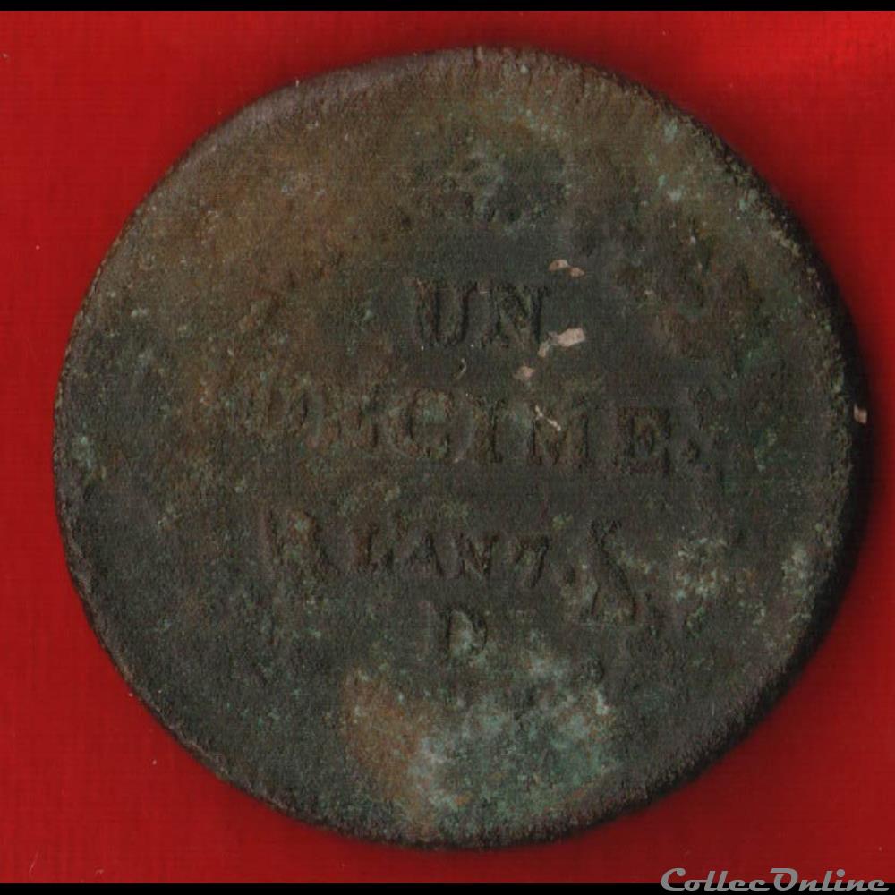 Consulat / Directoire - Un décime Dupré - AN 7 - 1798-99 - Lyon monnaies monde france consulat directoire un decime dupre an 7 1798 99 lyon