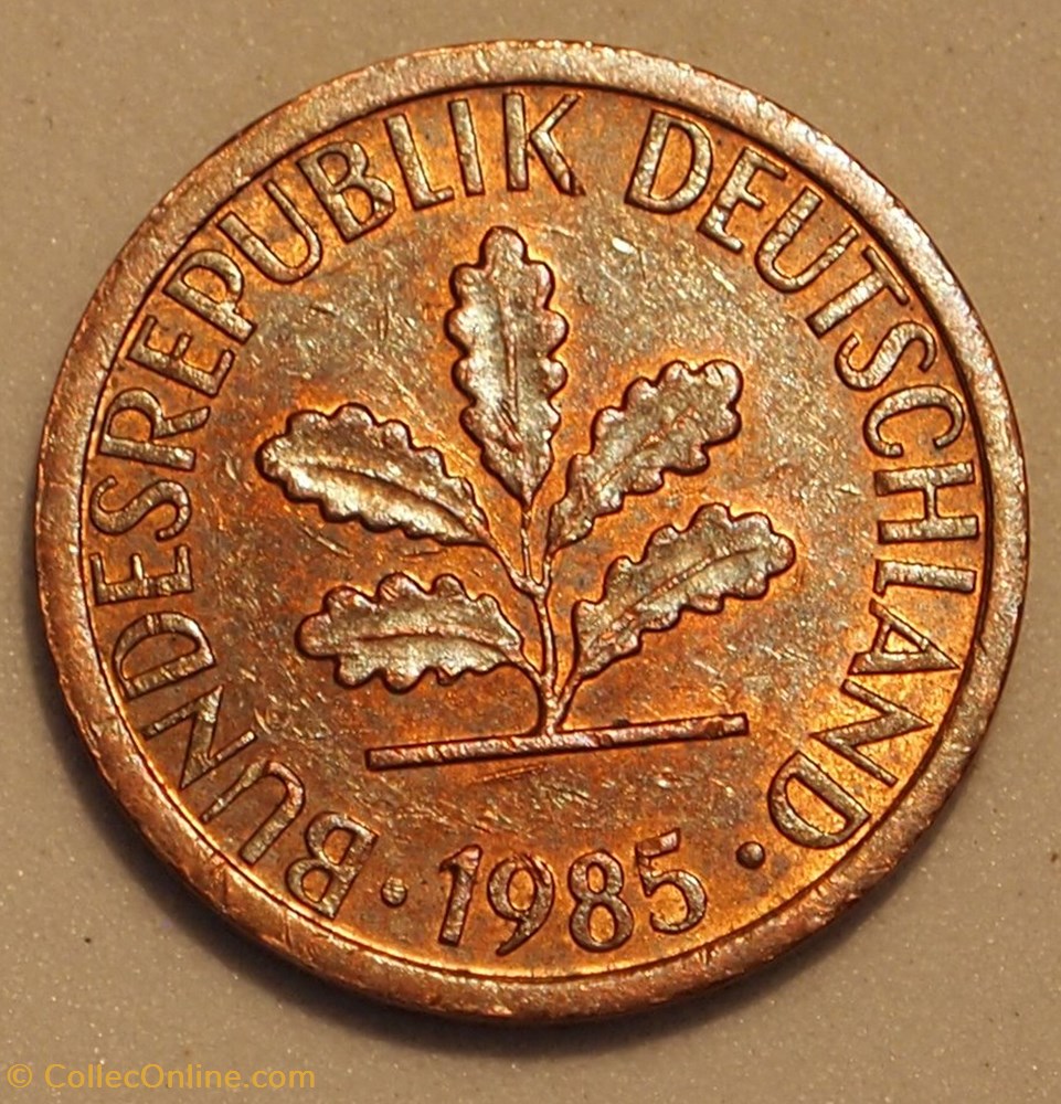 monnaies monde allemagne 1 pfennig 1985 j