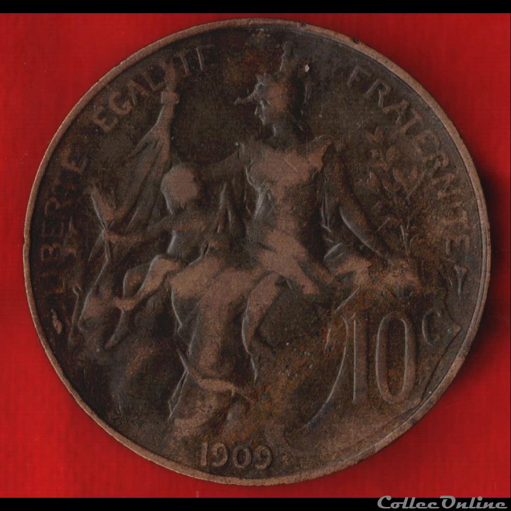 monnaies monde france dupuis 10 centimes 1909