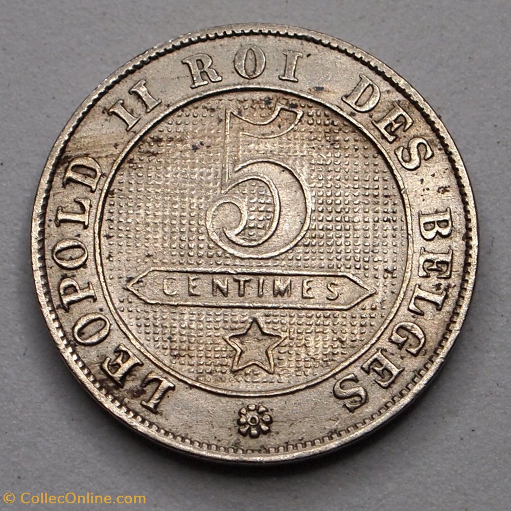 5 Centimes - 1900 monnaies monde belgique 5 centimes 1900