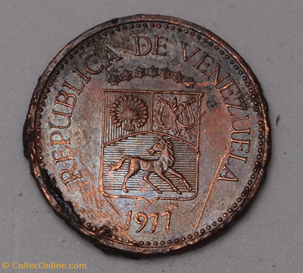 5 Centimos - 1977 monnaies monde venezuela 5 centimos 1977