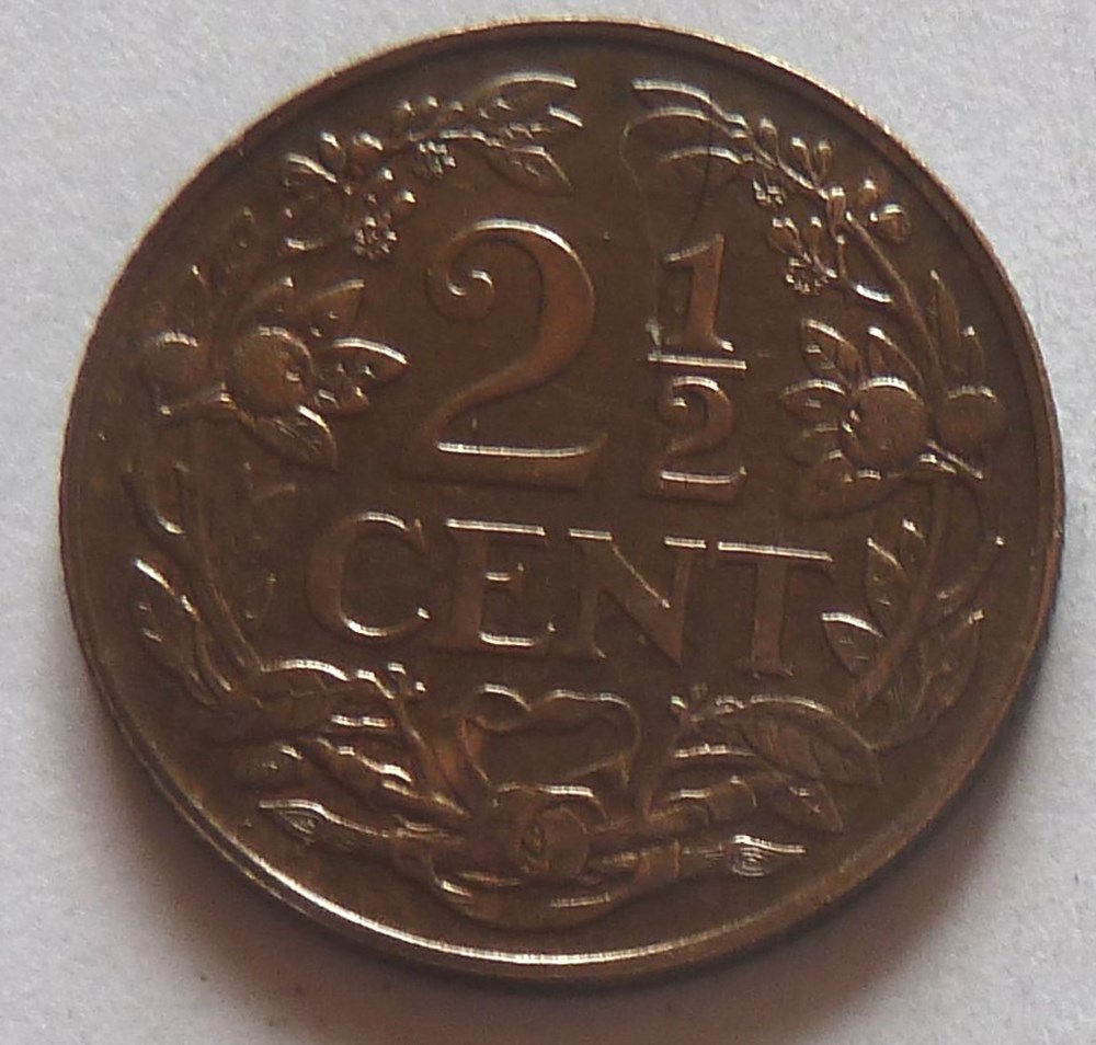 2 1/2 Cents - 1941 monnaies monde pays bas 2 1 2 cents 1941