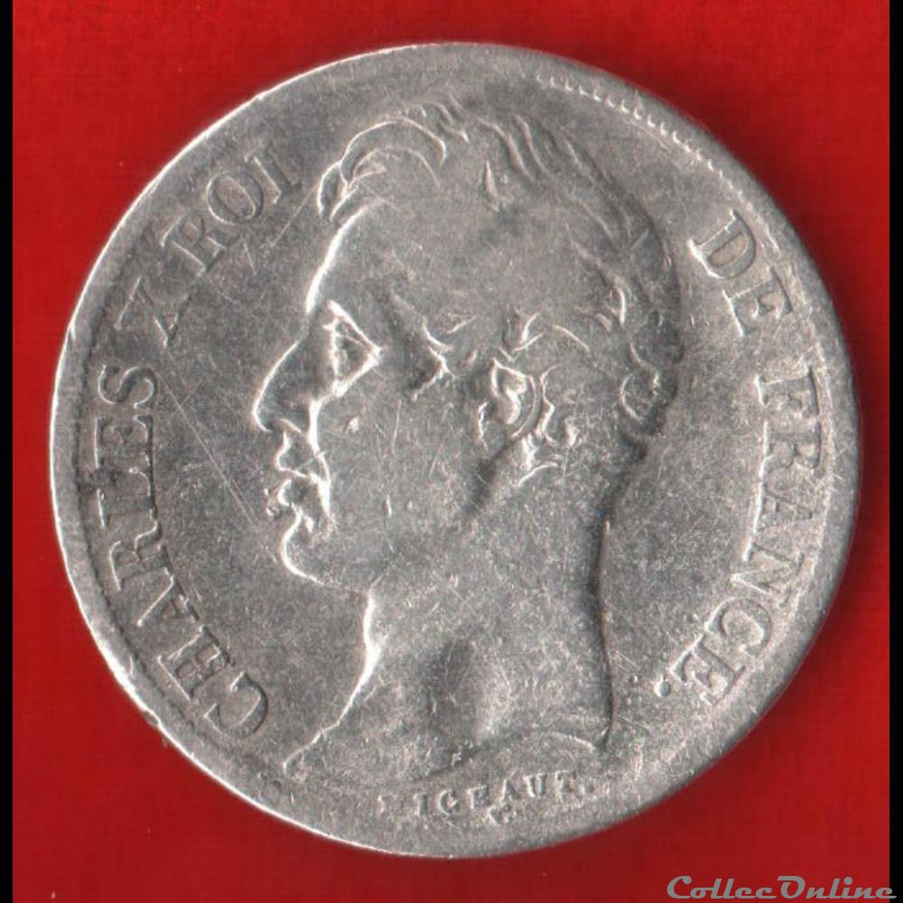monnaies monde france 2 francs 1829 rouen