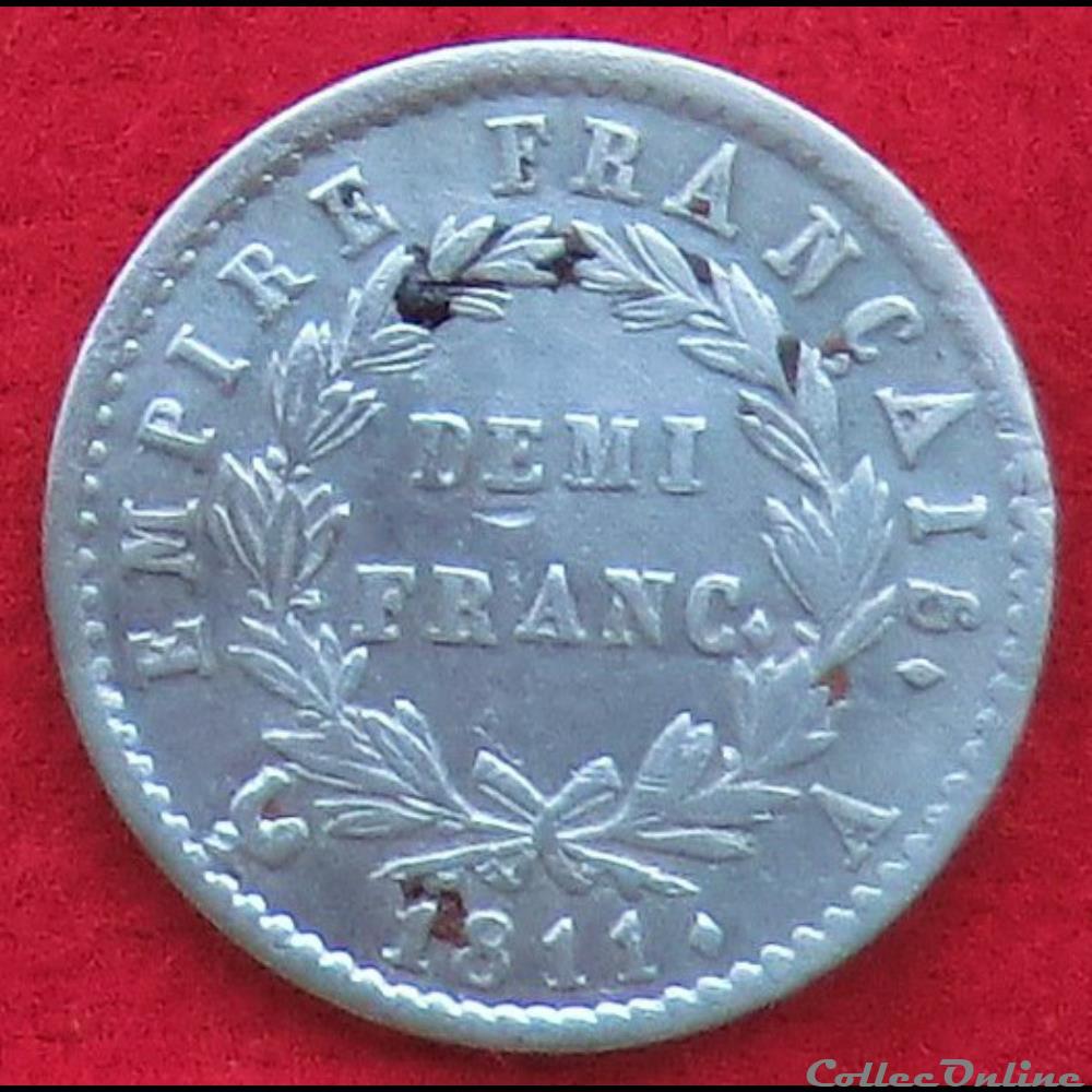 Demi-franc - 1811 - Paris monnaies monde france demi franc 1811 paris