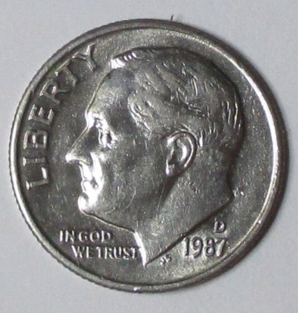 1 dime ( 10 cents ) - 1987 D monnaies monde etats unis 1 dime 10 cents 1987 d