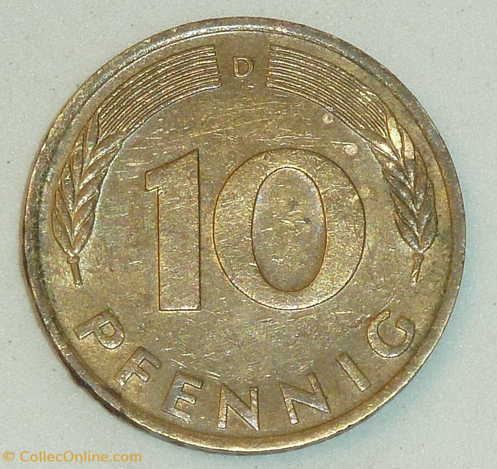 10 Pfennig - 1976 D monnaies monde allemagne 10 pfennig 1976 d