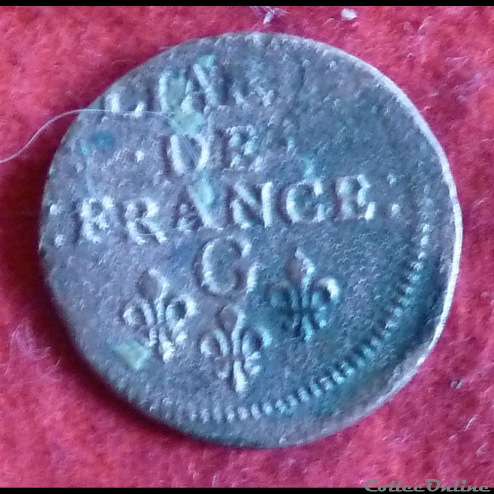 Liard de France - 1658 - Poitiers monnaies europe medievale royales liard de france 1658 poitiers