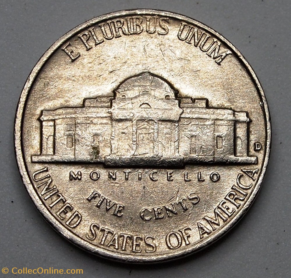5 cents - 1959 D monnaie monde etat uni 5 cents 1959 d