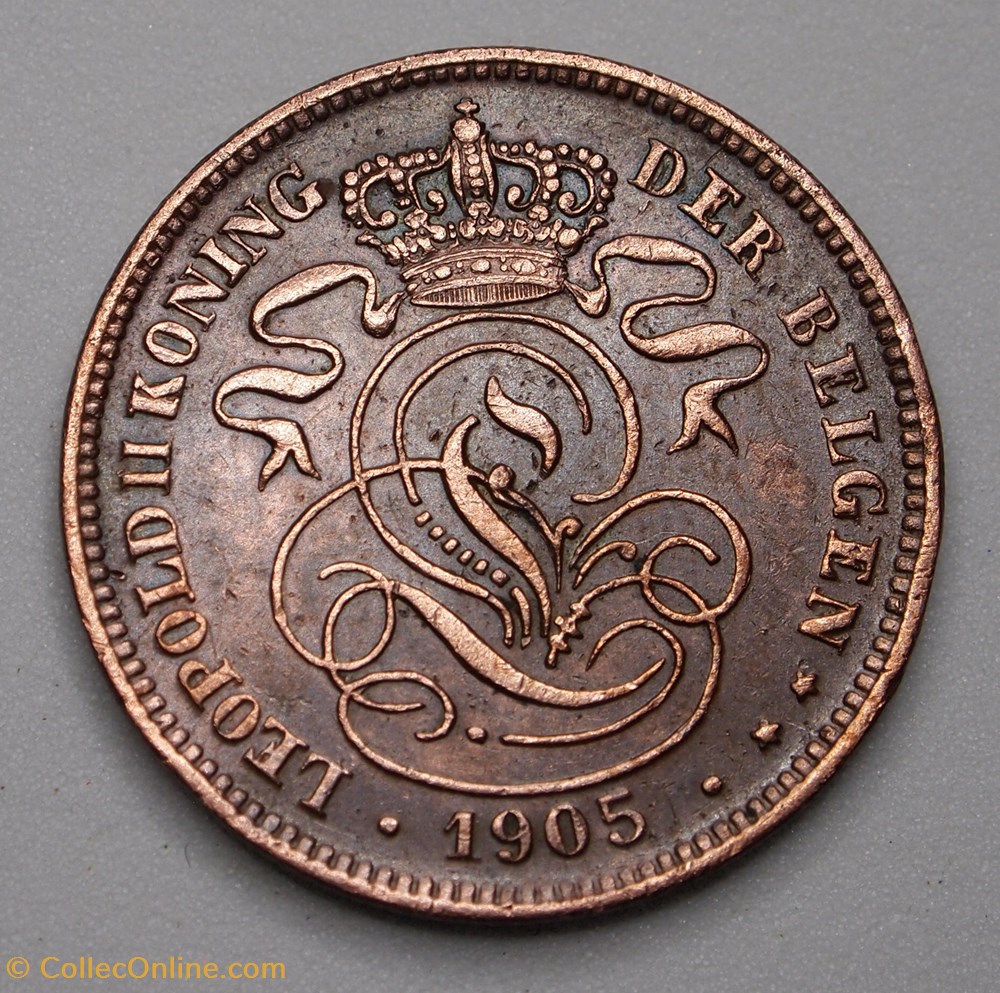 2 Centimes - 1905 monnaies monde belgique 2 centimes 1905