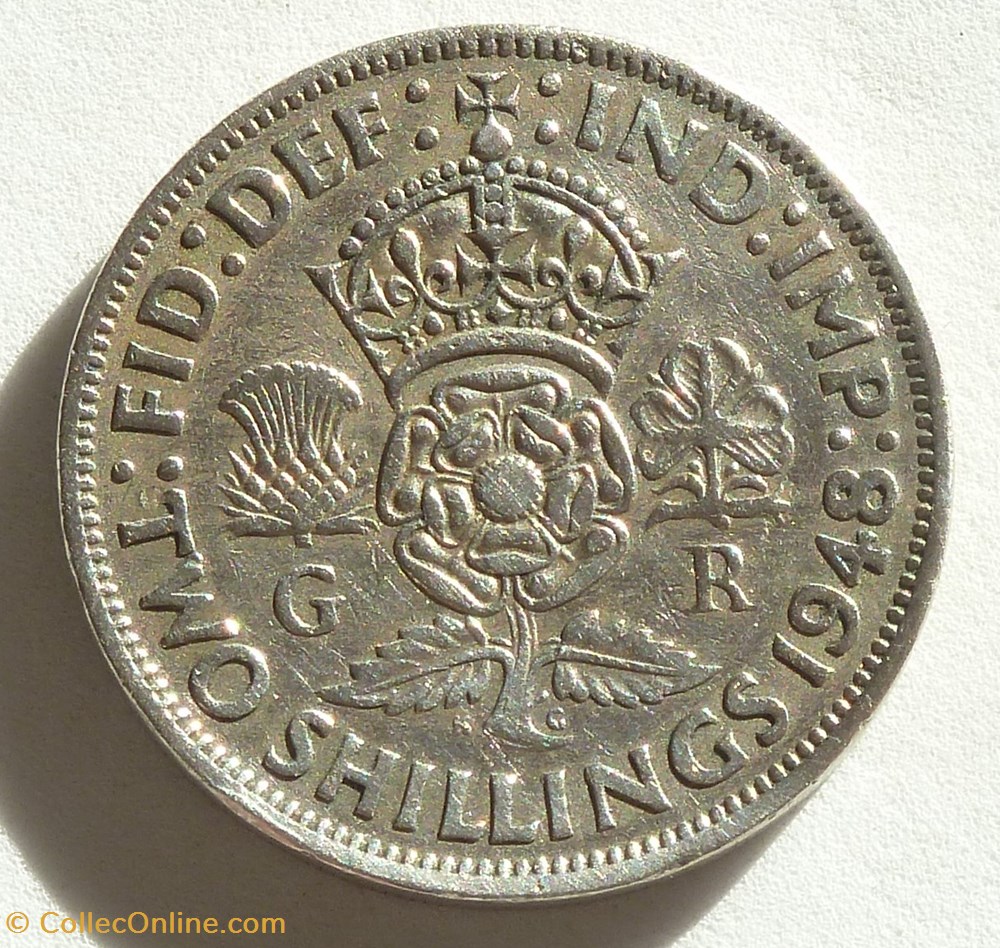 2 Shillings - 1948 monnaies monde royaume uni 2 shillings 1948