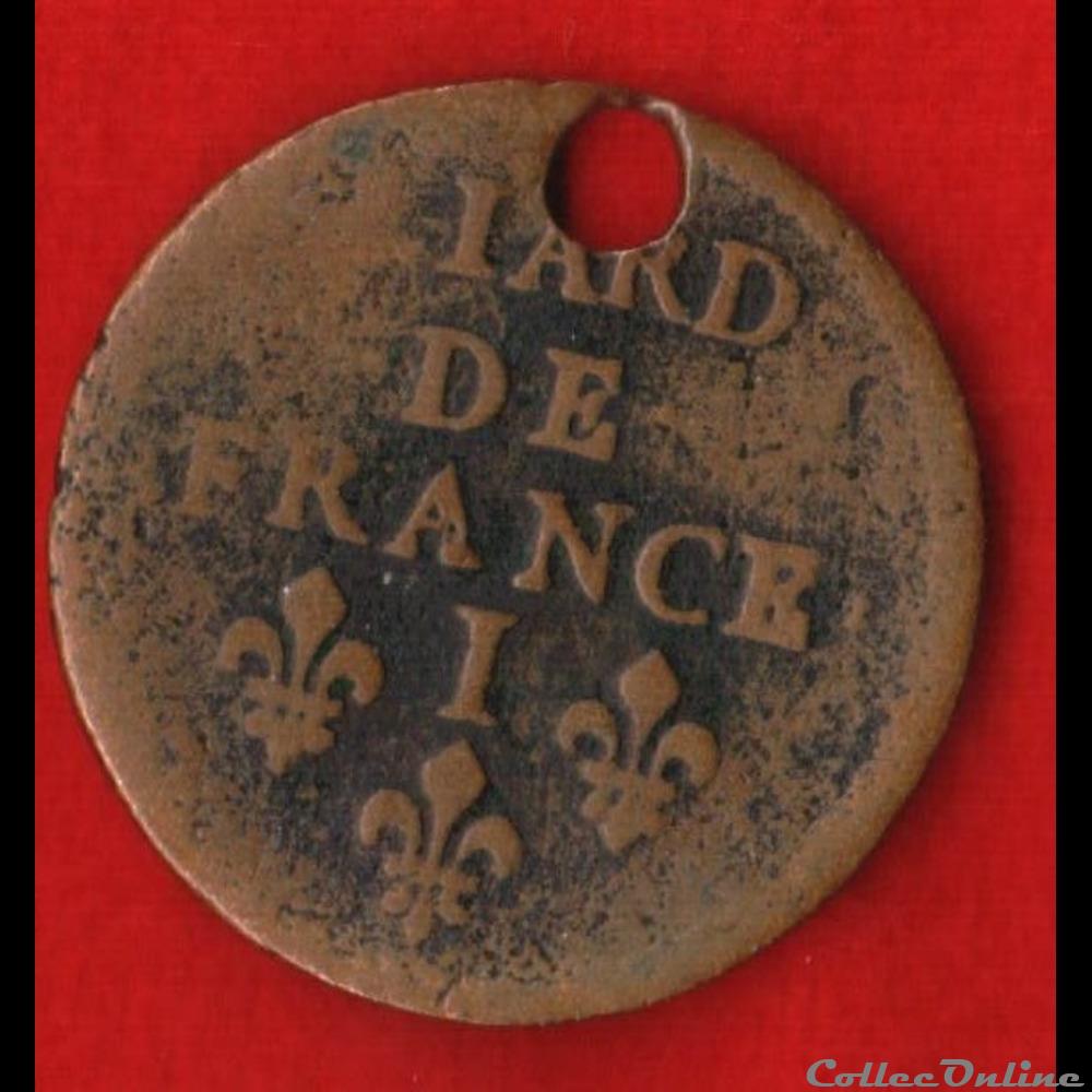 monnaies europe medievale royales liard de france 1656 limoges