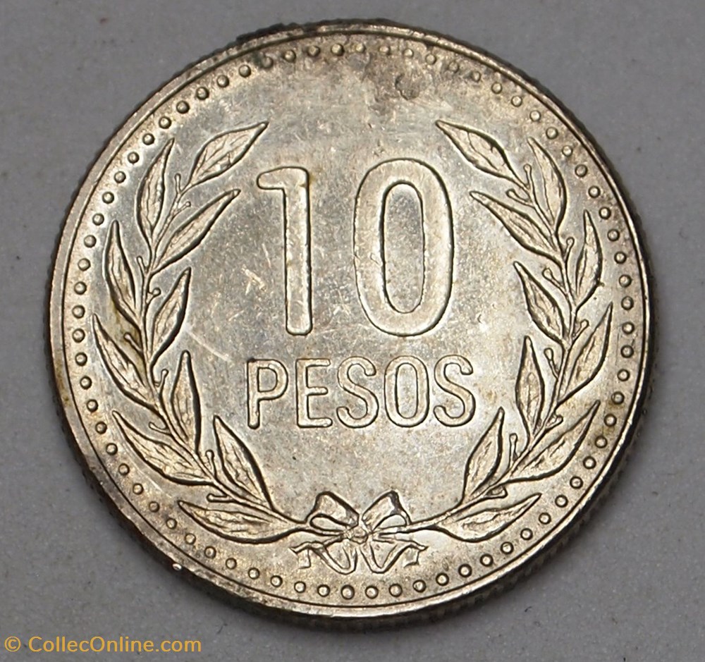 10 Pesos - 1990 monnaies monde colombie 10 pesos 1990