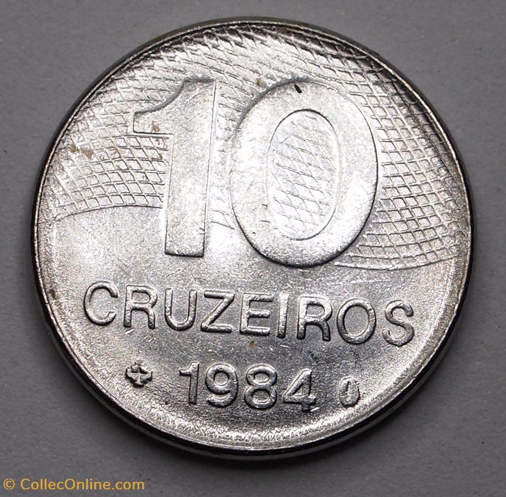 10 Cruzeiros - 1984 monnaie monde bresil 10 cruzeiros 1984