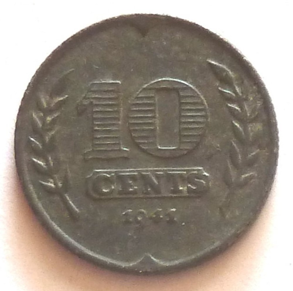 10 Cents - 1941 monnaies monde pays bas 10 cents 1941