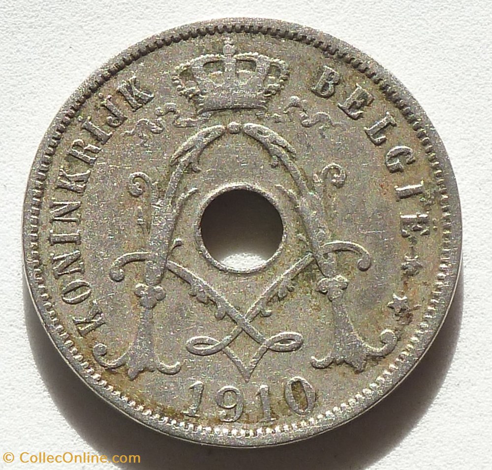 monnaies monde belgique 25 centimes 1910