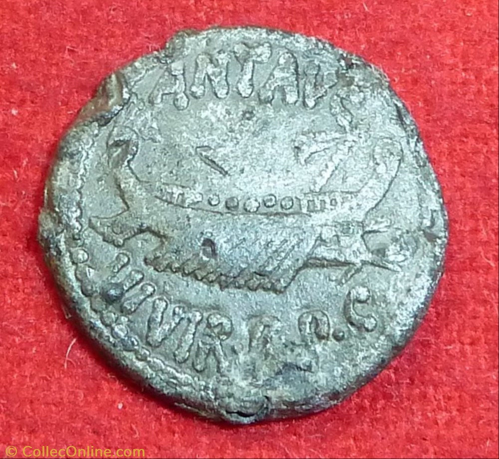 monnaie antique av jc ap romaine republicaine imperiale denier de ixeme legion sous marc antoine