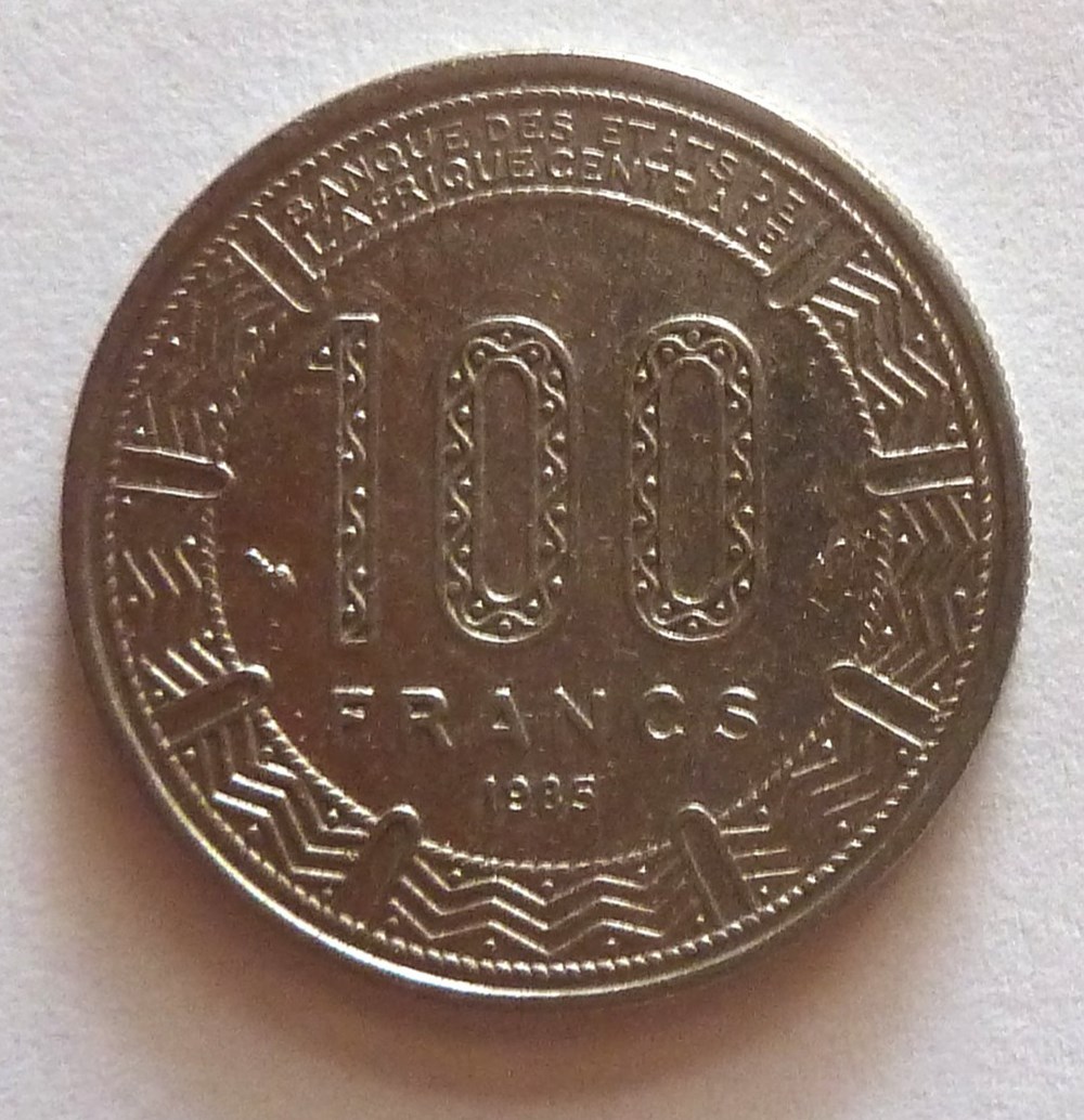 monnaies monde tchad 100 francs 1985